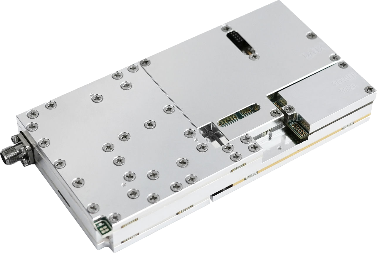 Berkeley Nucleonics ICX -SDR option, board-level software defined radio receiver module with SMA RF input, DATA and POWER ports