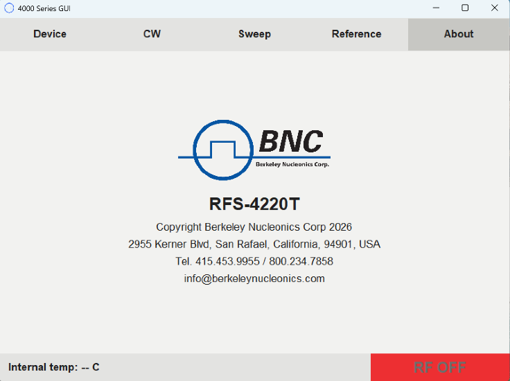 RFS-4220T About Page