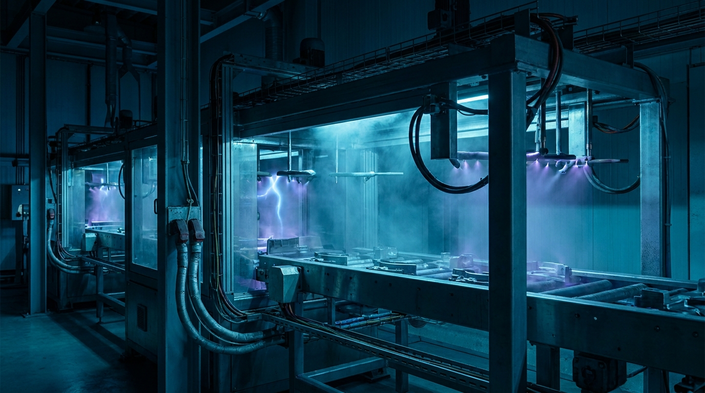 High-voltage power for electrostatic and coating processes