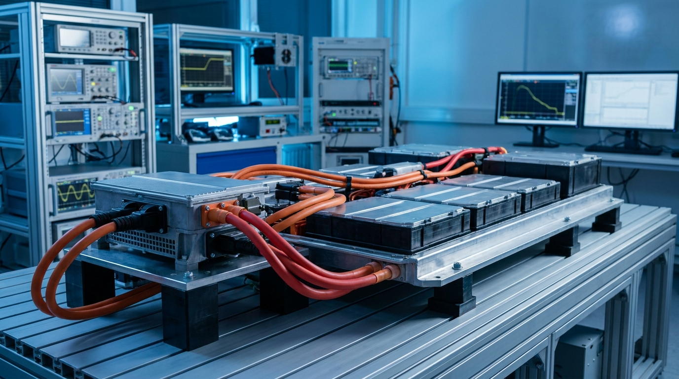 EV battery and powertrain high-voltage test