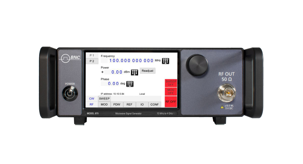 Berkeley Nucleonics Model 875 vector signal generator, front view